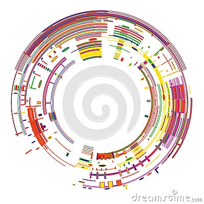 Colored wheel on white background Stock Photo